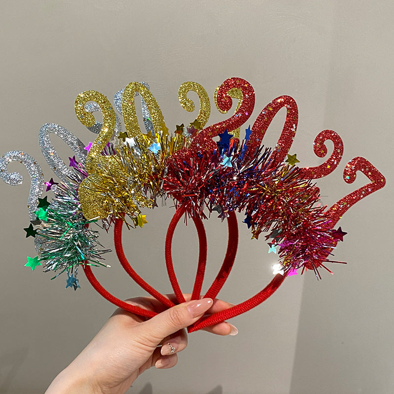 Number Headbands for Christmas New Year Party, Photo Prop Headwear for Kids and Adults