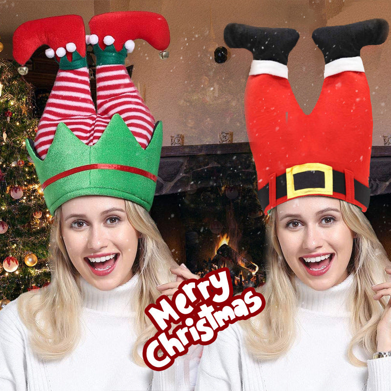 Funny Red Pants Leg Hat, Novelty Christmas Clown Hat for Kids and Adults Party Activities