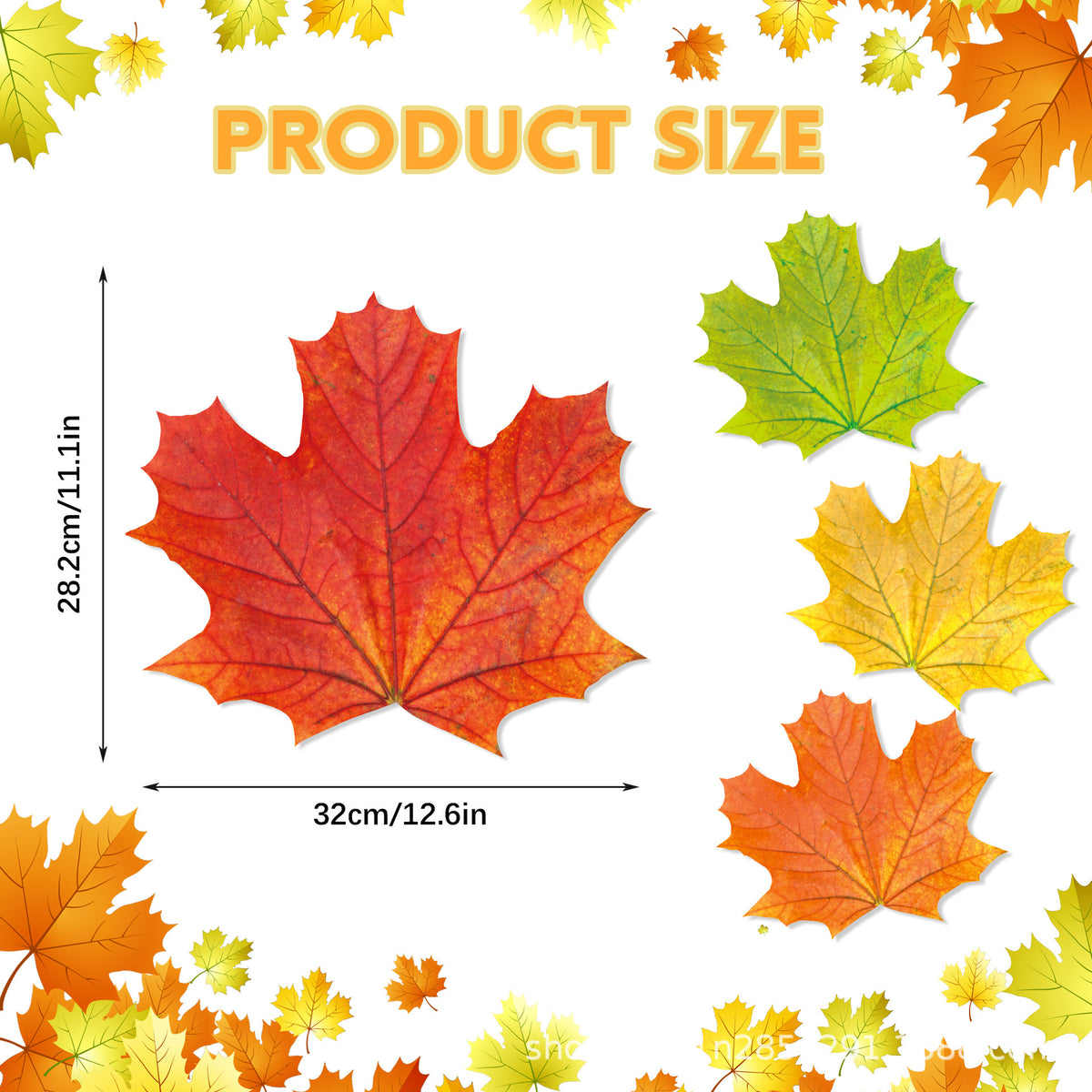 Thanksgiving Maple Leaf Party Paper Placemats, Disposable Table Mats for Baby Shower Birthday