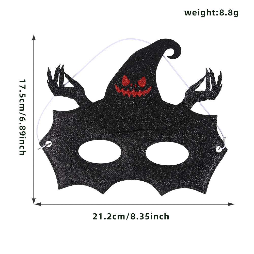 Halloween Masquerade Half Face Mask, Bat Skull Eye Mask for Party