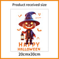 Halloween Pumpkin Ghost Witch Skull Static Cling Stickers, Storefront Window Glass Decals