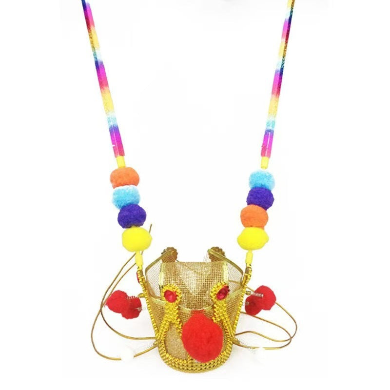 Glowing Monkey King Crown Hat, Light Up Golden Headpiece Costume for Boys Party Toy