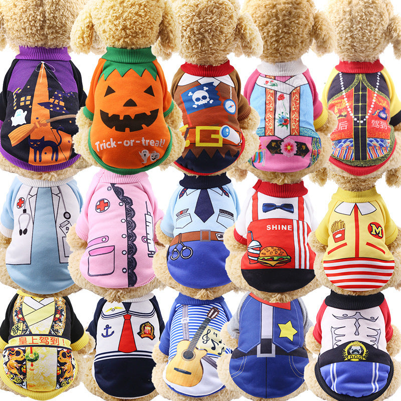 Christmas Pet Costume for Dogs and Cats, Funny Two Legged Animal Outfit for Halloween Holiday