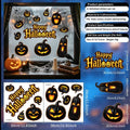 Cartoon Jack O Lantern Static Cling Sticker, Removable Halloween Window Decal For Home And Storefront