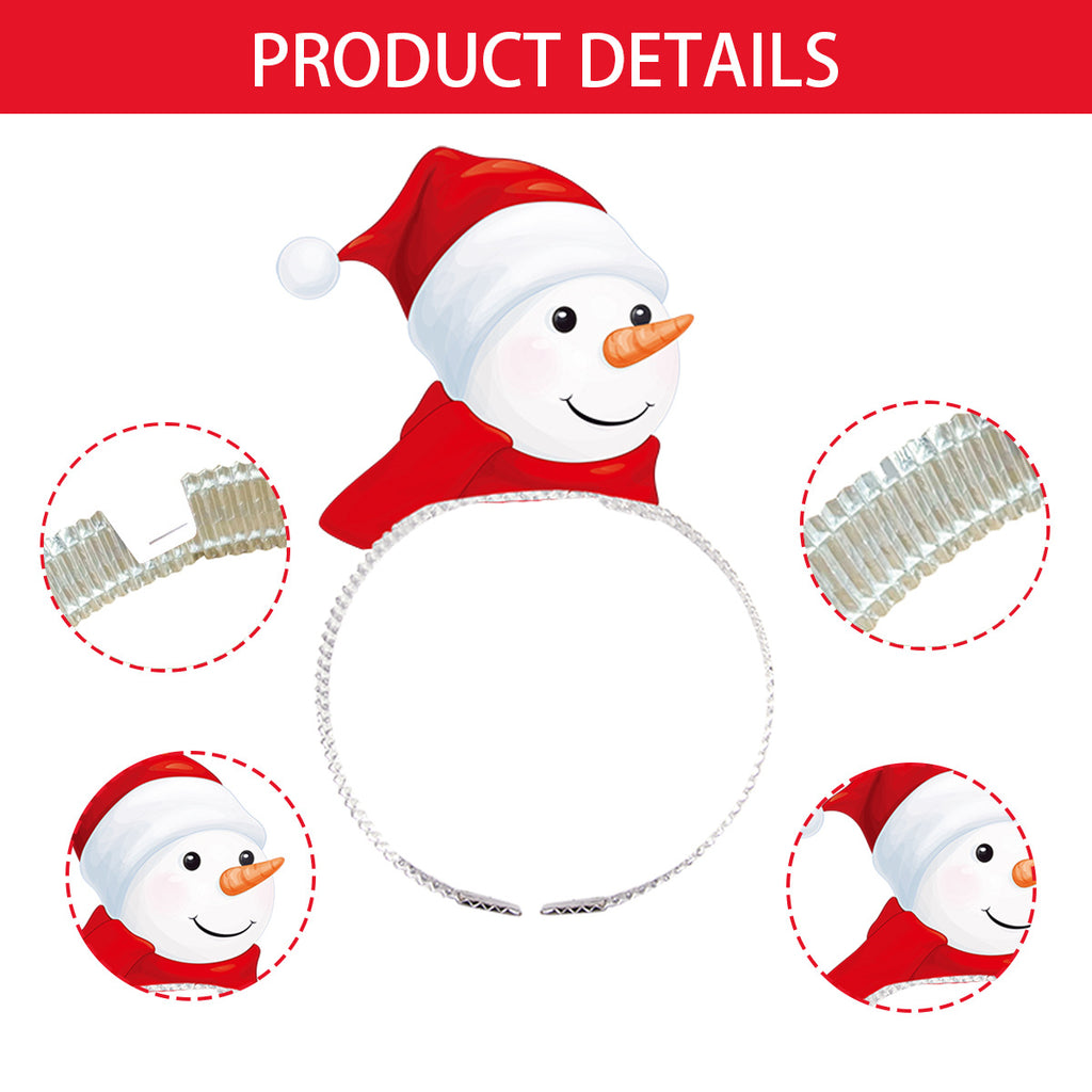 Reindeer Santa Photo Prop Headband, Christmas Party Hair Accessory for Kids Holiday Costume