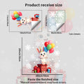 Cartoon Christmas Pet Static Glass Stickers, Reindeer Balloon Window Decals For Home Floor To Ceiling Windows