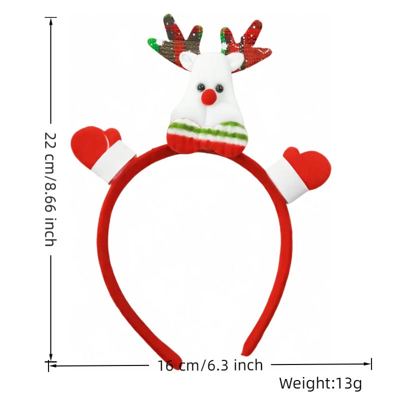 Christmas Party Headband Cute Holiday Hair Accessory for Kids Adults Party Favor Gift