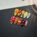Original high-end pinch three-dimensional carved beetle fake nails autumn and winter wholesale