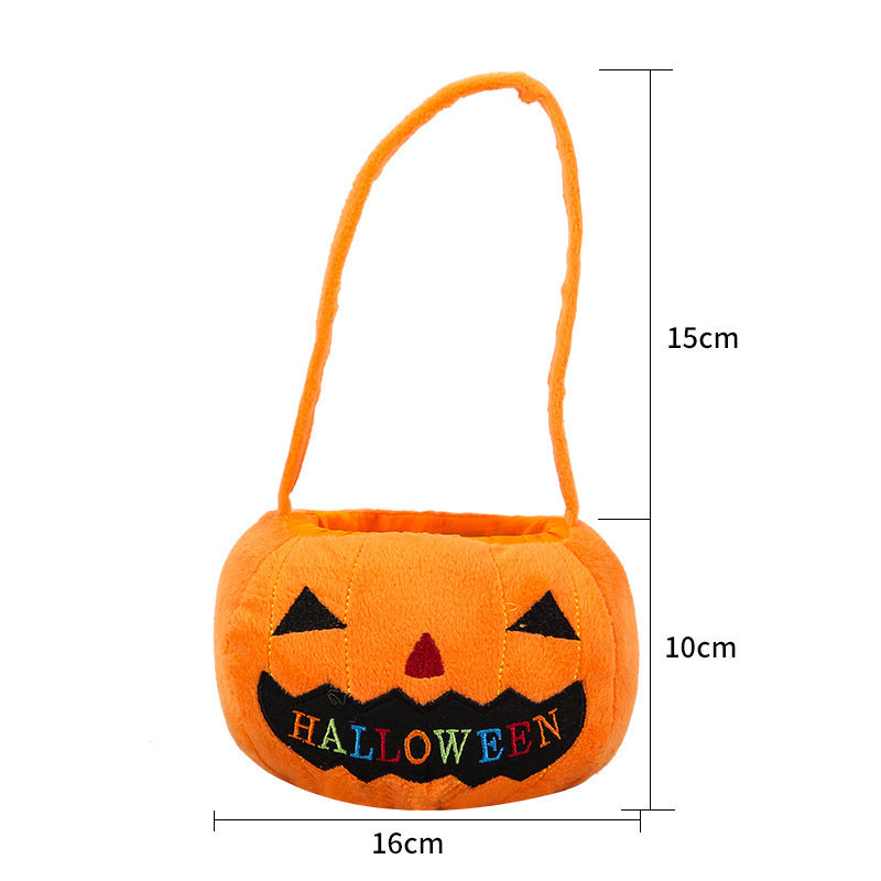Halloween Pumpkin Treat Bags, Ghost Pattern Candy Bag for Trick or Treat