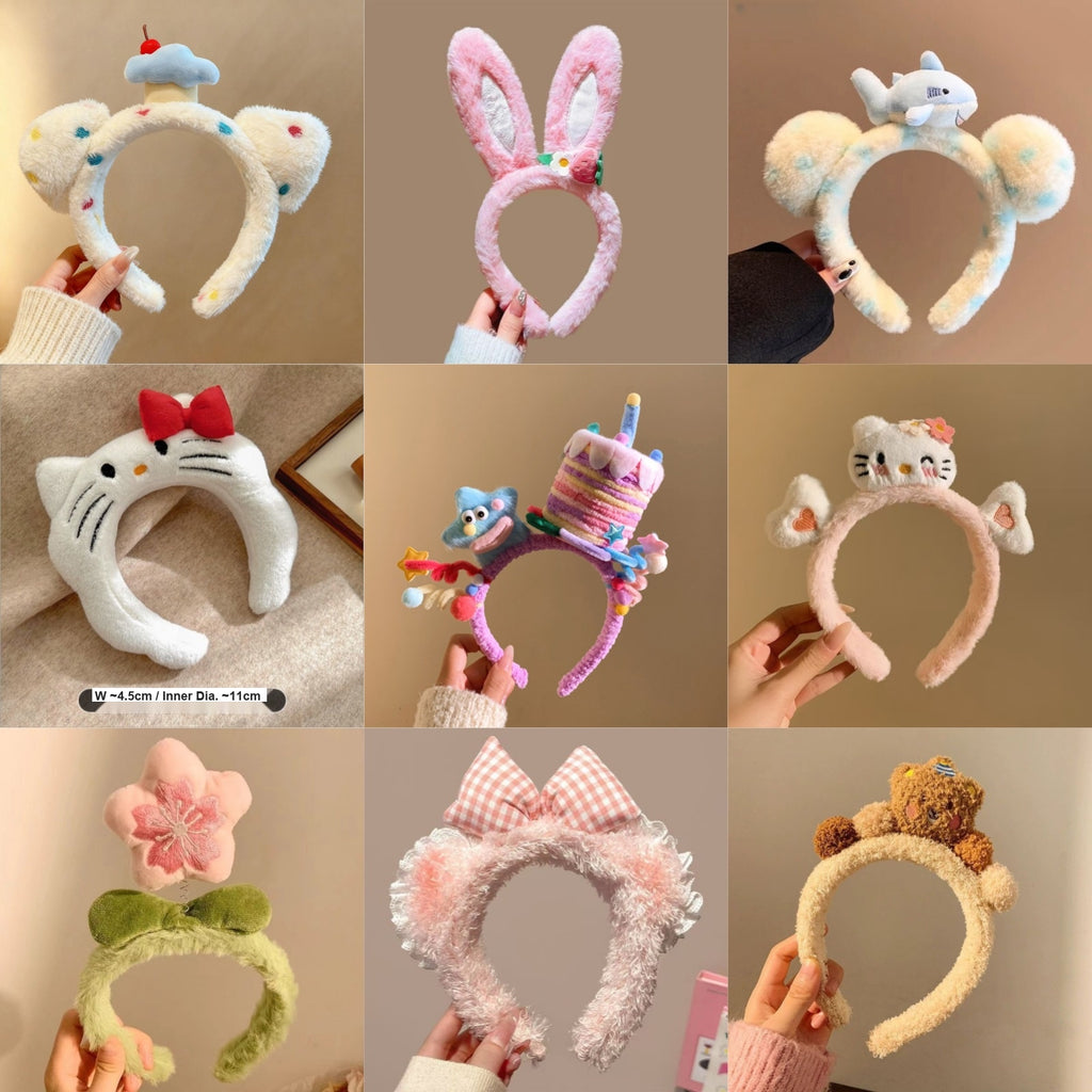 Cute Plush Headband For Girls Kids, Funny Chef Mouse Design High Crown Hair Hoop Accessory