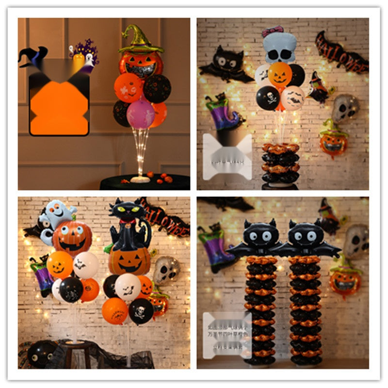 Halloween Letter Foil Balloons, Large Pumpkin Ghost Wrist and Table Decor Balloons