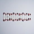 Halloween Handmade French 3D Gel Blood Press On Nails, Almond Shape Removable False Nails
