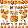 Thanksgiving Party Decoration Kit Banner Bunting Balloons Turkey Honeycomb Tabletop Decor Set