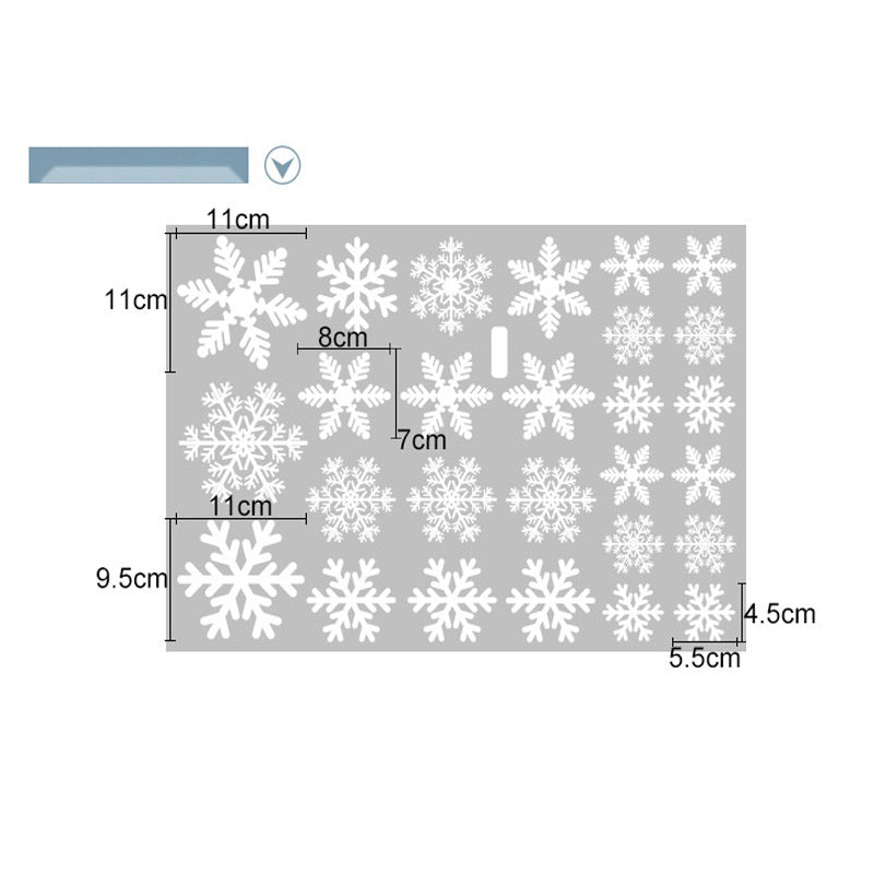 Snowflake Christmas Window Stickers, Static Cling Glass Decals for Home Storefront Decor
