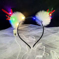 Glowing Reindeer Antler Headband, Christmas Light Up Hair Accessory for Adults and Kids