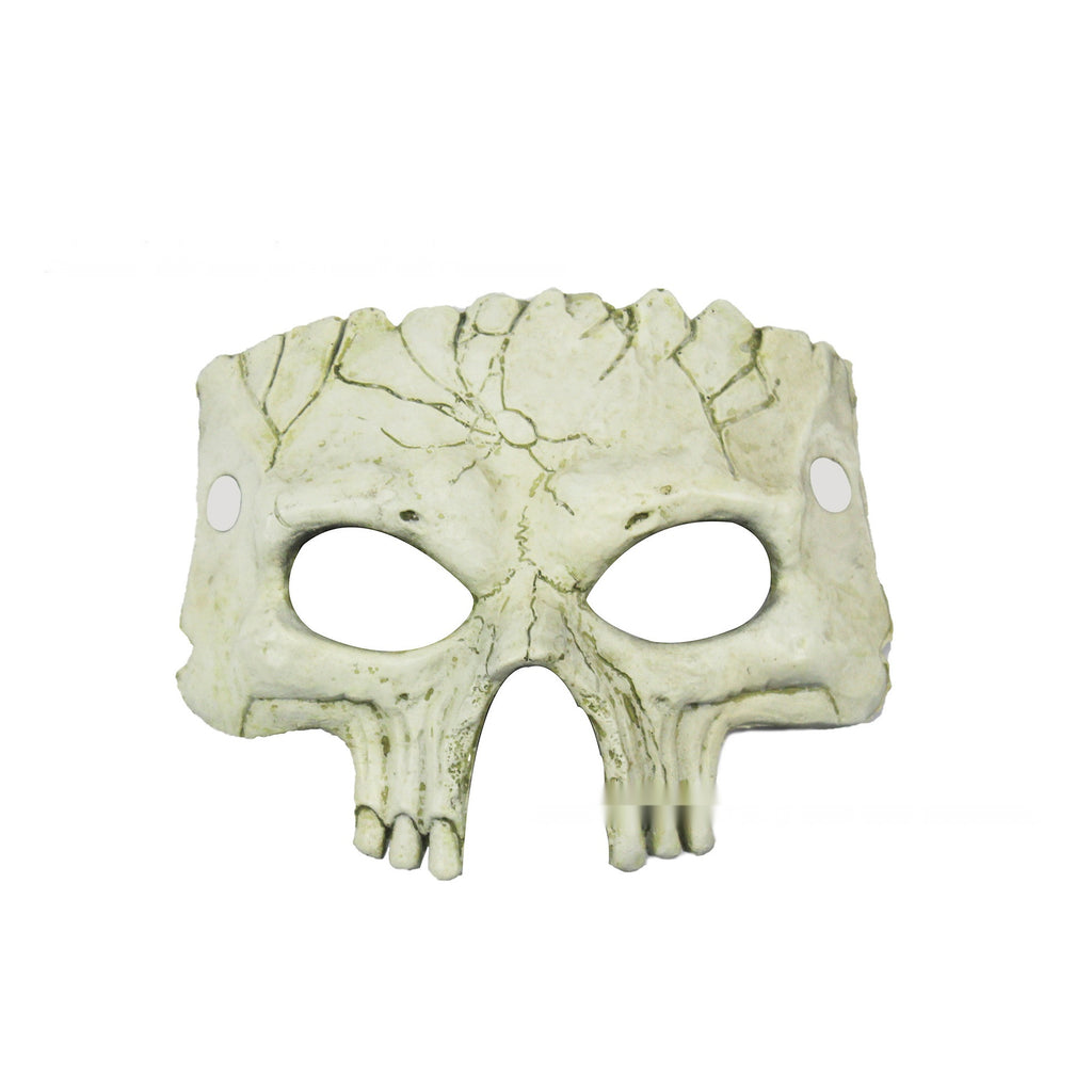 Halloween Half Face Skull Mask, PU Foam Mardi Gras Carnival Costume Prop