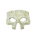 Halloween Half Face Skull Mask, PU Foam Mardi Gras Carnival Costume Prop