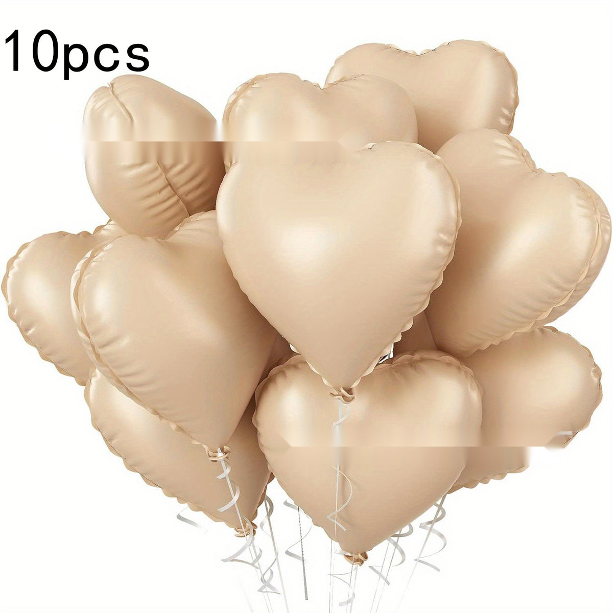 10 Pack 18 Inch Heart Star 4D Foil Balloons Set, Valentine's Day Wedding Birthday Graduation Party Decorations