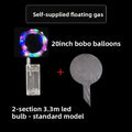 10 Pcs LED Bobo Balloons Glowing Floating Balloons Light Up Party Decor Battery Operated Set