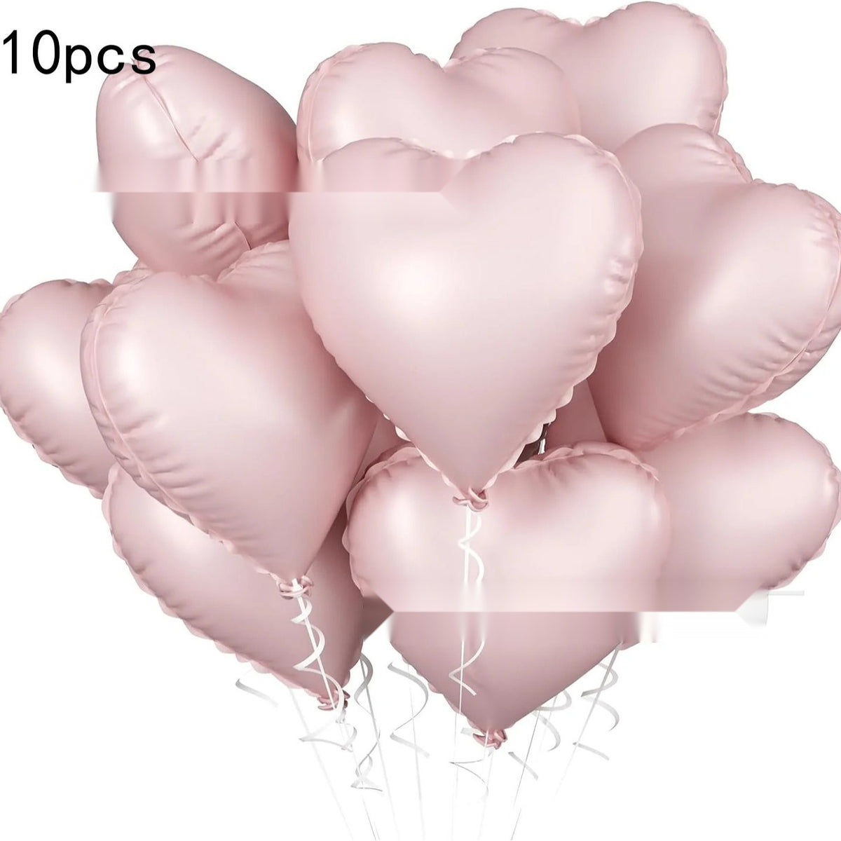 10 Pack 18 Inch Heart Star 4D Foil Balloons Set, Valentine's Day Wedding Birthday Graduation Party Decorations