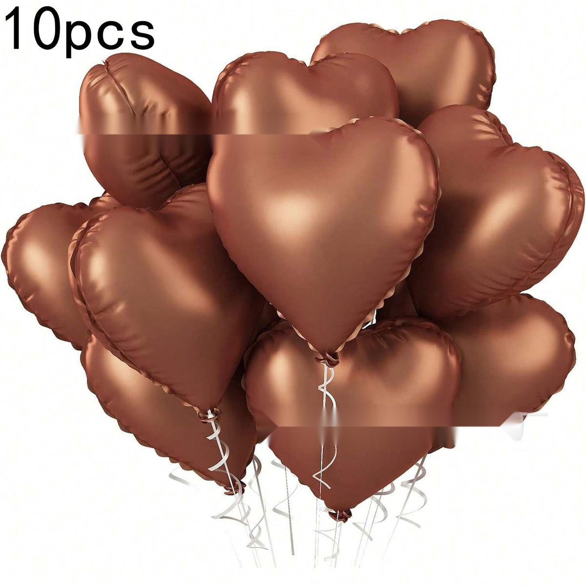 10 Pack 18 Inch Heart Star 4D Foil Balloons Set, Valentine's Day Wedding Birthday Graduation Party Decorations