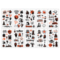 Cartoon Halloween Temporary Tattoos For Kids, Funny Pumpkin Tattoo Stickers For Holiday Parties