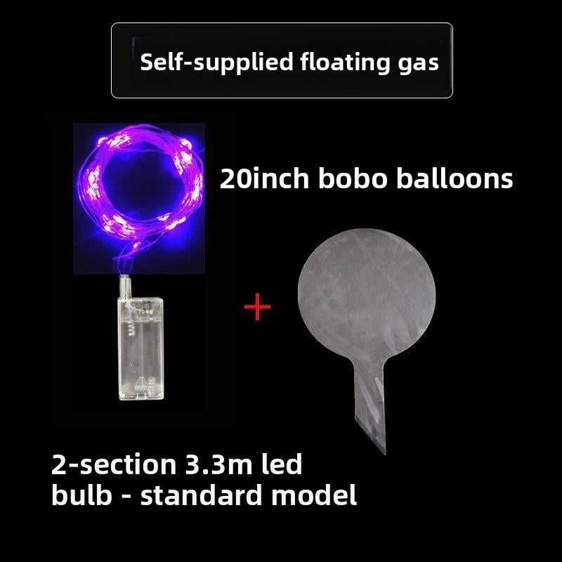 10 Pcs LED Bobo Balloons Glowing Floating Balloons Light Up Party Decor Battery Operated Set