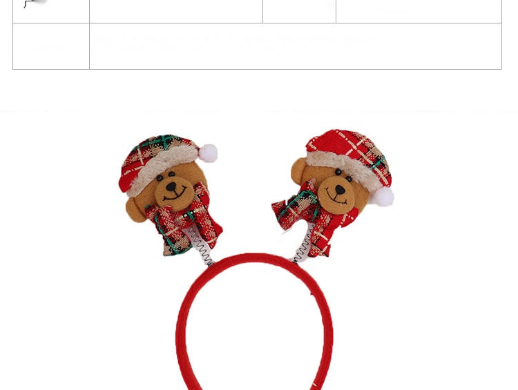 Cartoon Christmas Headband Hair Hoop, Holiday Party Hair Accessory Gift for Kids