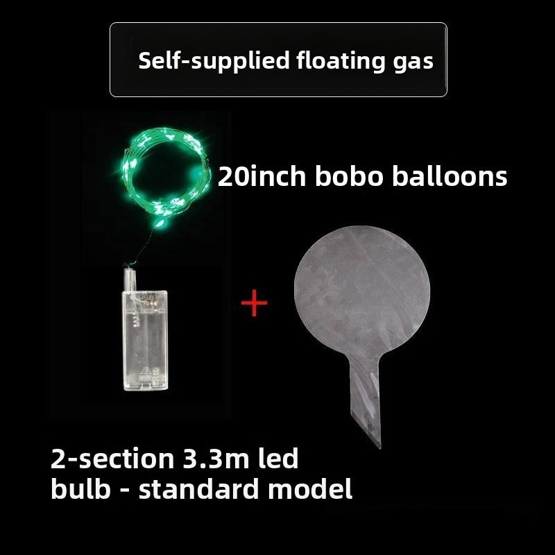 10 Pcs LED Bobo Balloons Glowing Floating Balloons Light Up Party Decor Battery Operated Set