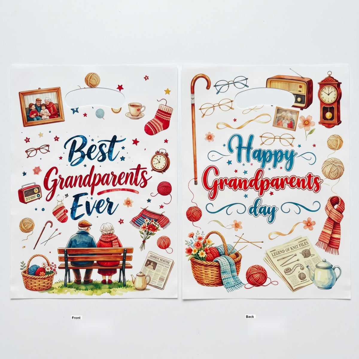Grandparents Day Gift Bags Thank You Elderly Party Candy Bags Warm Favor Tote Bags