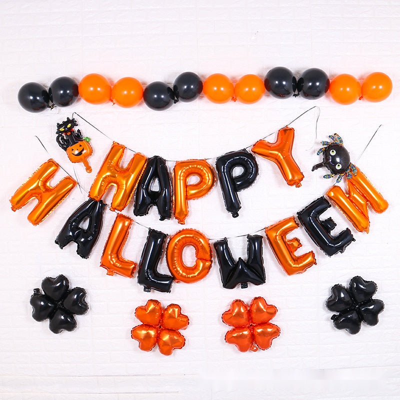 Halloween Foil Balloon Set, Aluminum Balloons For Mall School Store Halloween Decorations