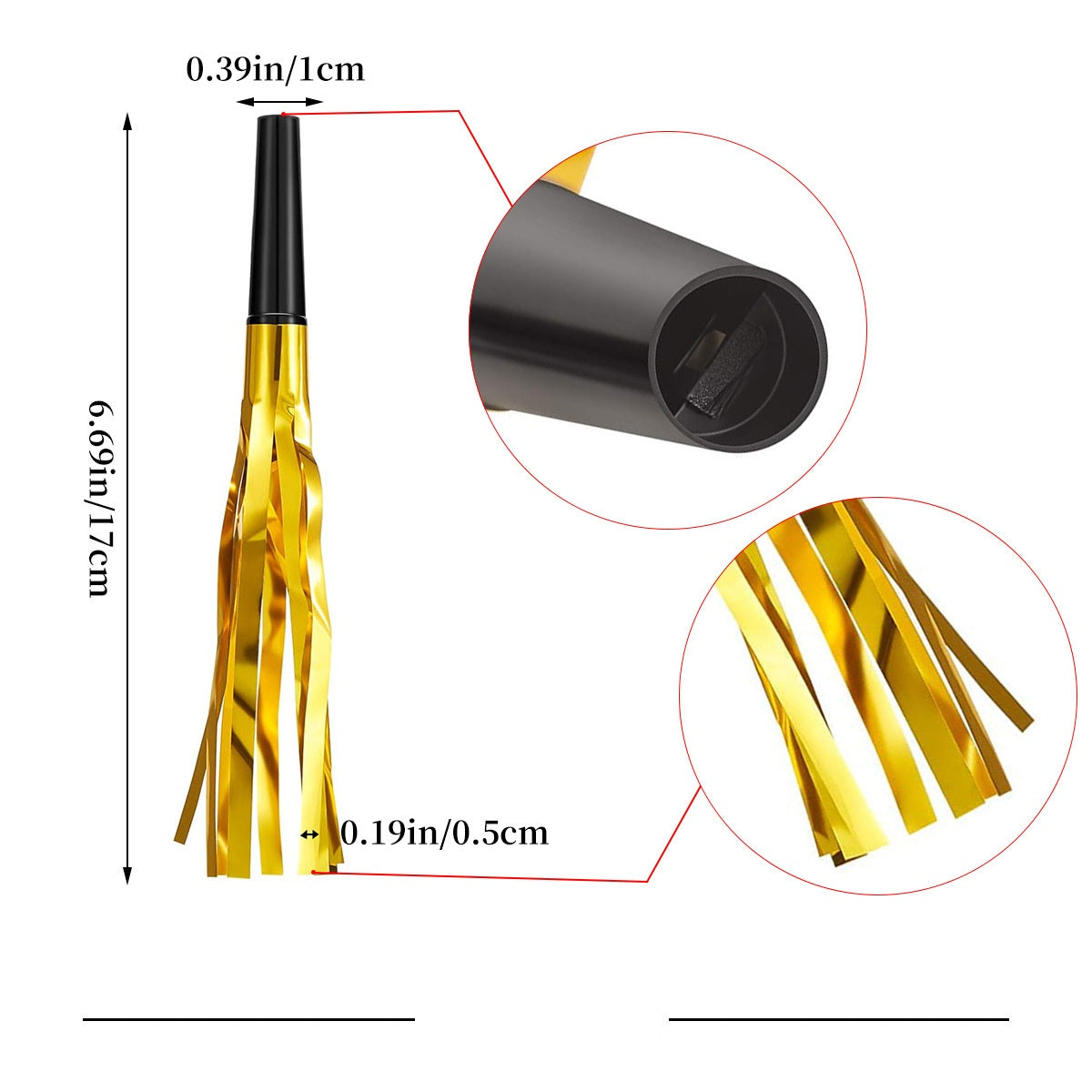 Gold Blowout Horns Party Blowers 6.5cm Kids Celebration Cheer Props Party Favors