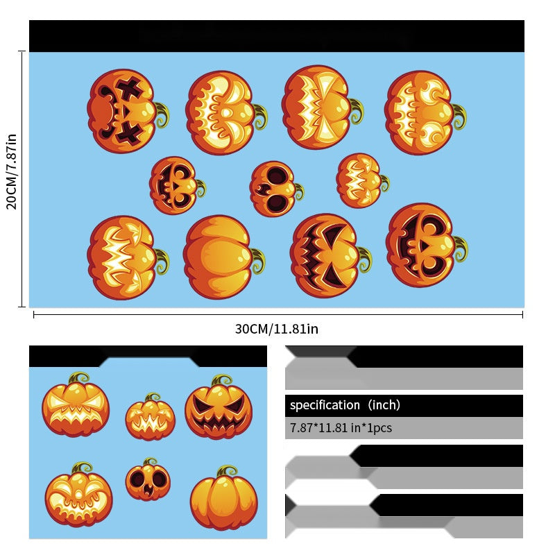 Halloween Blood Handprint Footprint Static Cling Wall Stickers, Horror Glass Window Decals