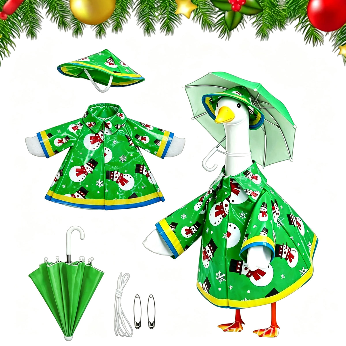 Christmas Goose Costume Holiday Lawn Decoration Party Porch Pet Goose Outfit