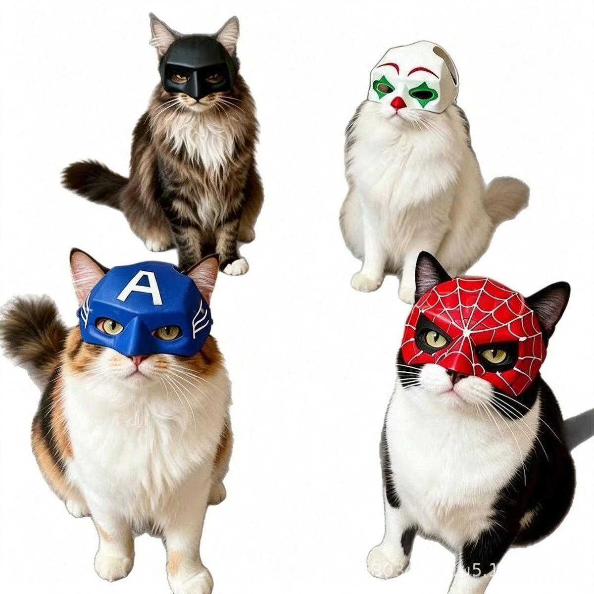 Superhero Face Mask Halloween Cosplay Head Cover Toy Helmet Pet Costume Party Accessory