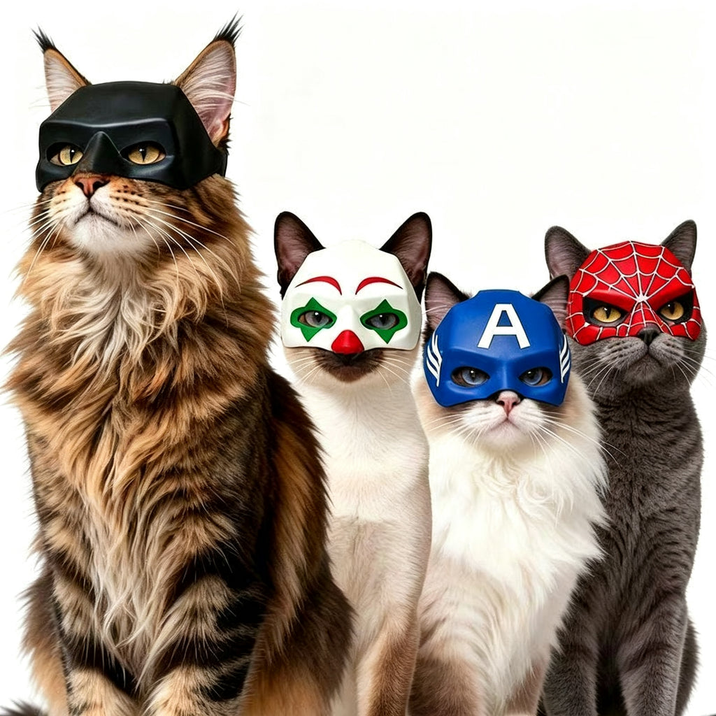 Superhero Face Mask Halloween Cosplay Head Cover Toy Helmet Pet Costume Party Accessory
