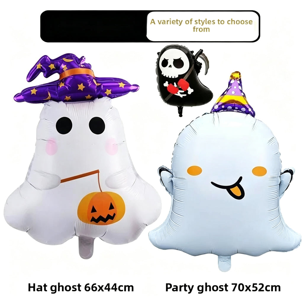 Large Ghost Foil Balloon Halloween Party Decorations Floating Hand Held Aluminum Balloon